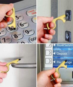 Herramientas para abrir puertas sin contacto con llavero colgante