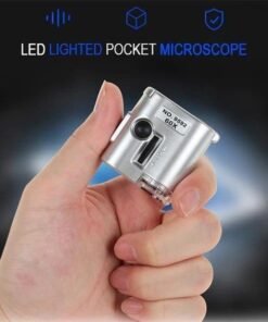Microscopio de bolsillo con luz LED Mintiml