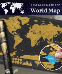 Mapa mundial raspable de lujo
