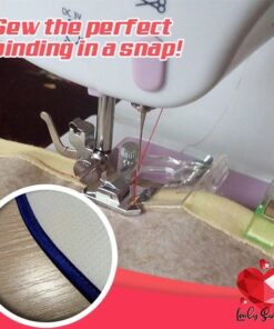 Pie prensatelas ajustable para carpeta al bies