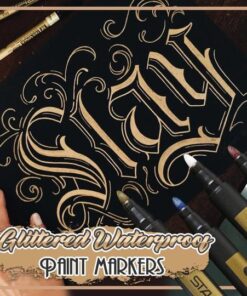 Marcadores de pintura impermeables con purpurina, 10 unidades