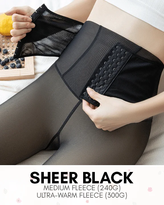 Leggings térmicos de compresión con forro polar transparente - Image 10