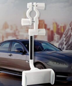 Soporte para teléfono retrovisor retráctil de 360º