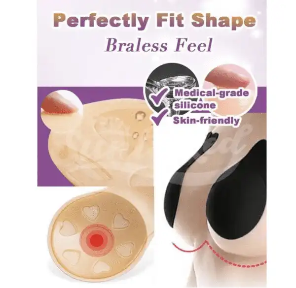 Cinta de sujetador invisible levantable reutilizable - 2 pares - Image 2