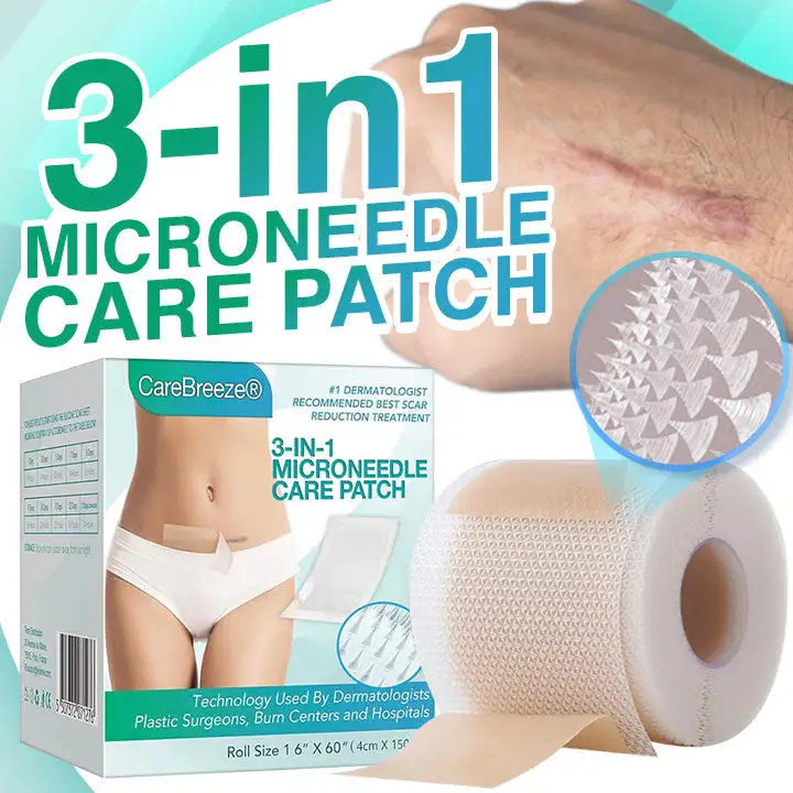 𝗖𝗮𝗿𝗲𝗕𝗿𝗲𝗲𝘇𝗲® Parche para el cuidado de microagujas 3 en 1