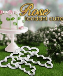 Cortador de fondant de rosas 3D (juego de 3)