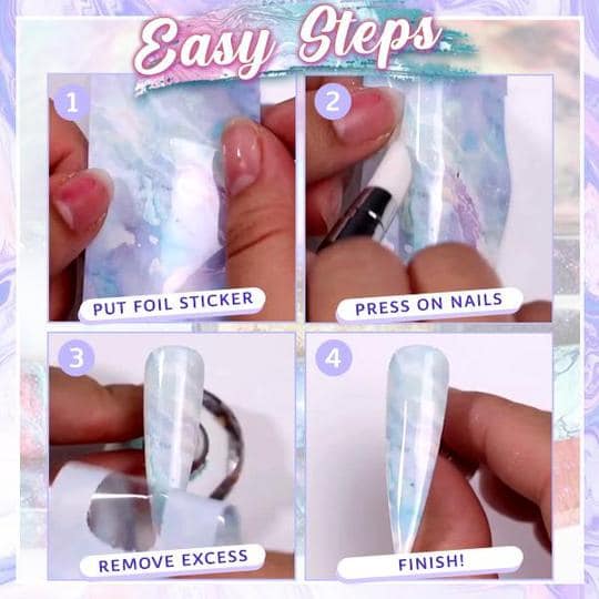 Pegatinas de lámina de mármol instantáneas Nailtural - Image 5