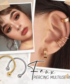 Anillo multiuso falso piercing
