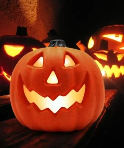 Luz nocturna LED de calabaza de Halloween