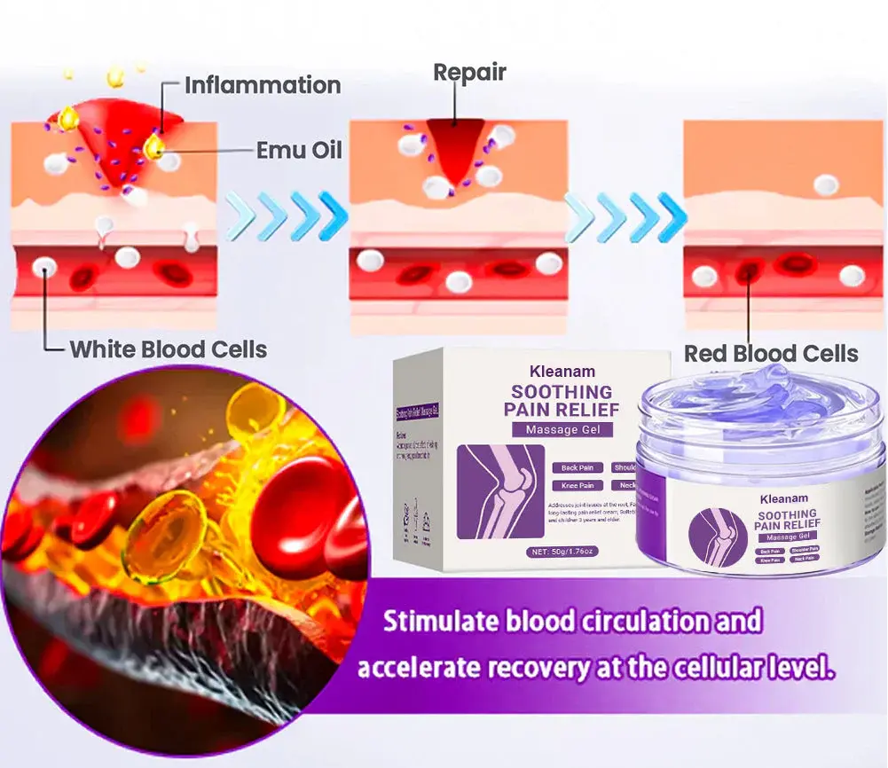 Gel para el dolor con aceite de curcumina y emú Kleanam™ - Image 2