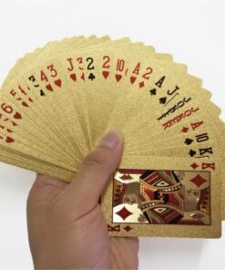 Naipes de póquer de lujo con lámina de oro de 24 quilates