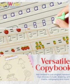 Juego de bolígrafos y libro de práctica de caligrafía reutilizable MagicWrite