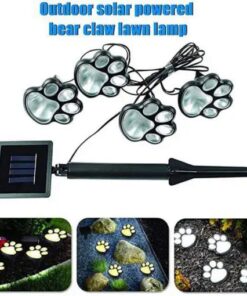 Luz solar para césped con garra de oso