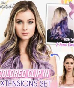 Juego de extensiones con clip de colores The Hairdrobe