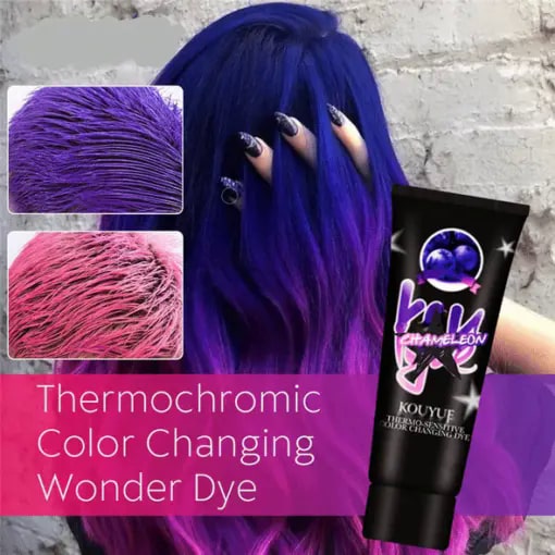 Tinte para el cabello termocrómico que cambia de color