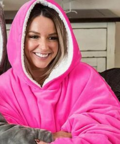 Sudadera con capucha de manta cálida de gran tamaño de invierno